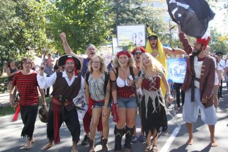 Crew of Atyla during the Crew Parade in Sochi.