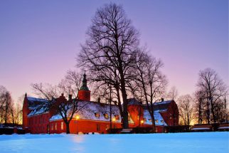 The castle at Halmstad in the snow
